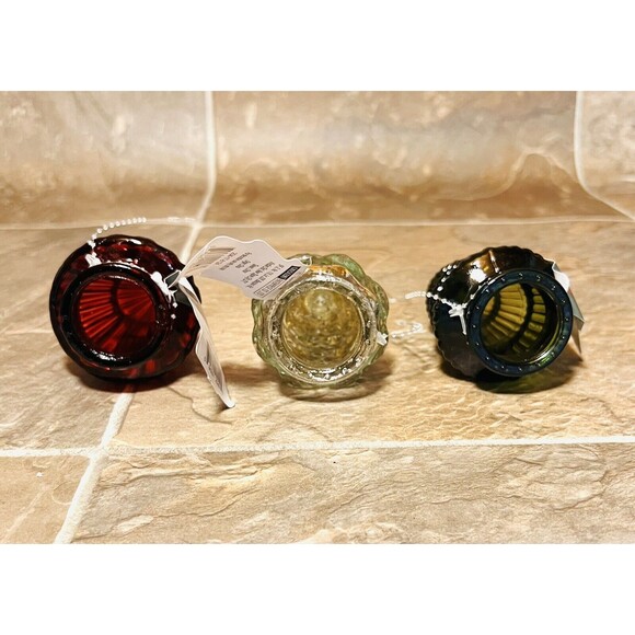 Target Bullseye 4.25" Glass Christmas Tree Set 2023 Clear Green Red - New - Picture 4 of 4